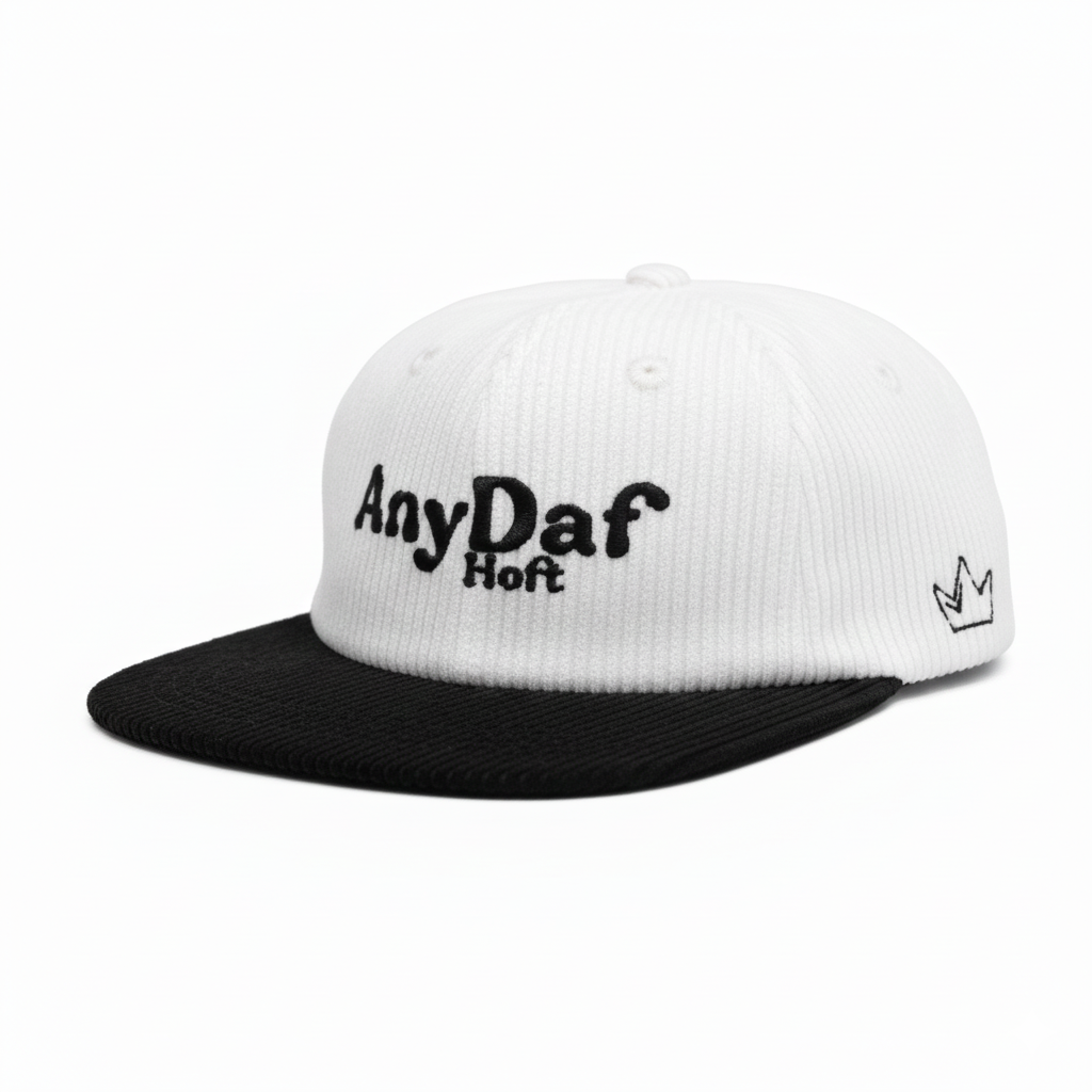 AnyDaf Corduroy Hat White