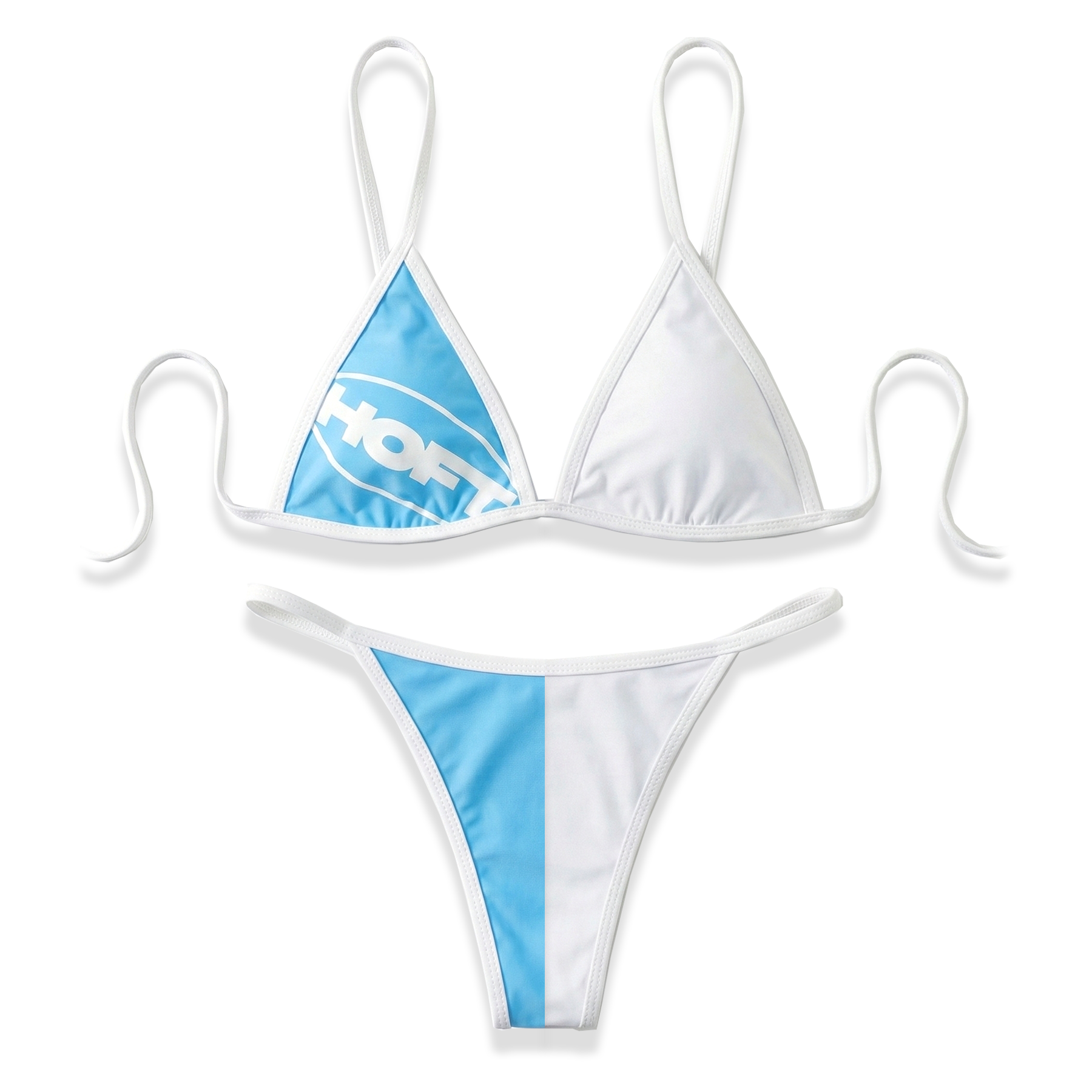 AnyDaf Reversible Bikini White & Blue